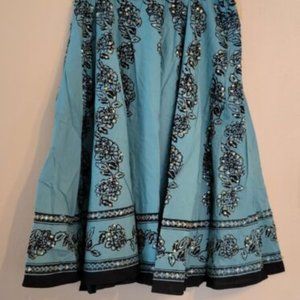 Twentyone Pleated Sequin Skirt - Med